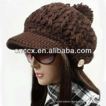 13ST1045 latest design knit ladies fashion hats